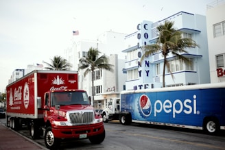 red and white ford truck on road during daytime