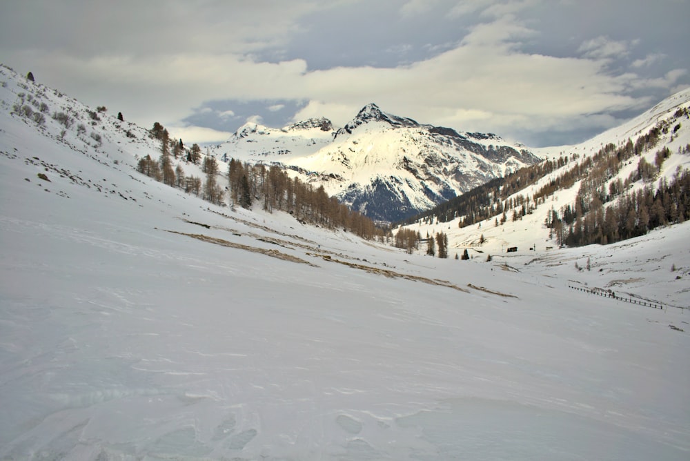 snow covered mountain during daytime