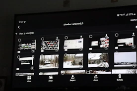 A high-resolution photo gallery displayed on a sleek digital device