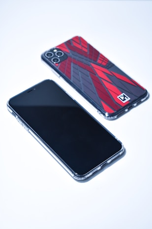 Display of back covers and tempered glass for smartphones.