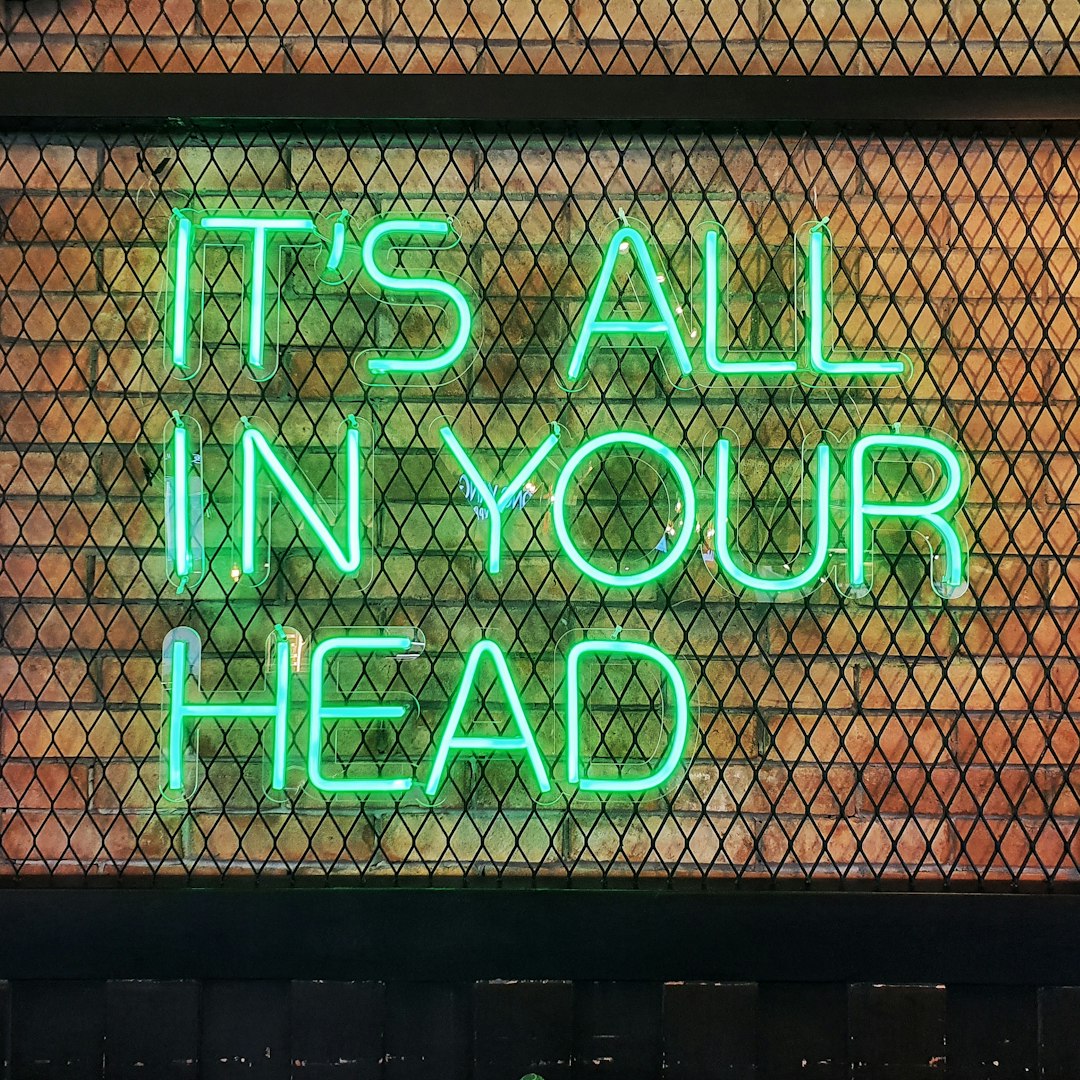 it's all in your head neon sign