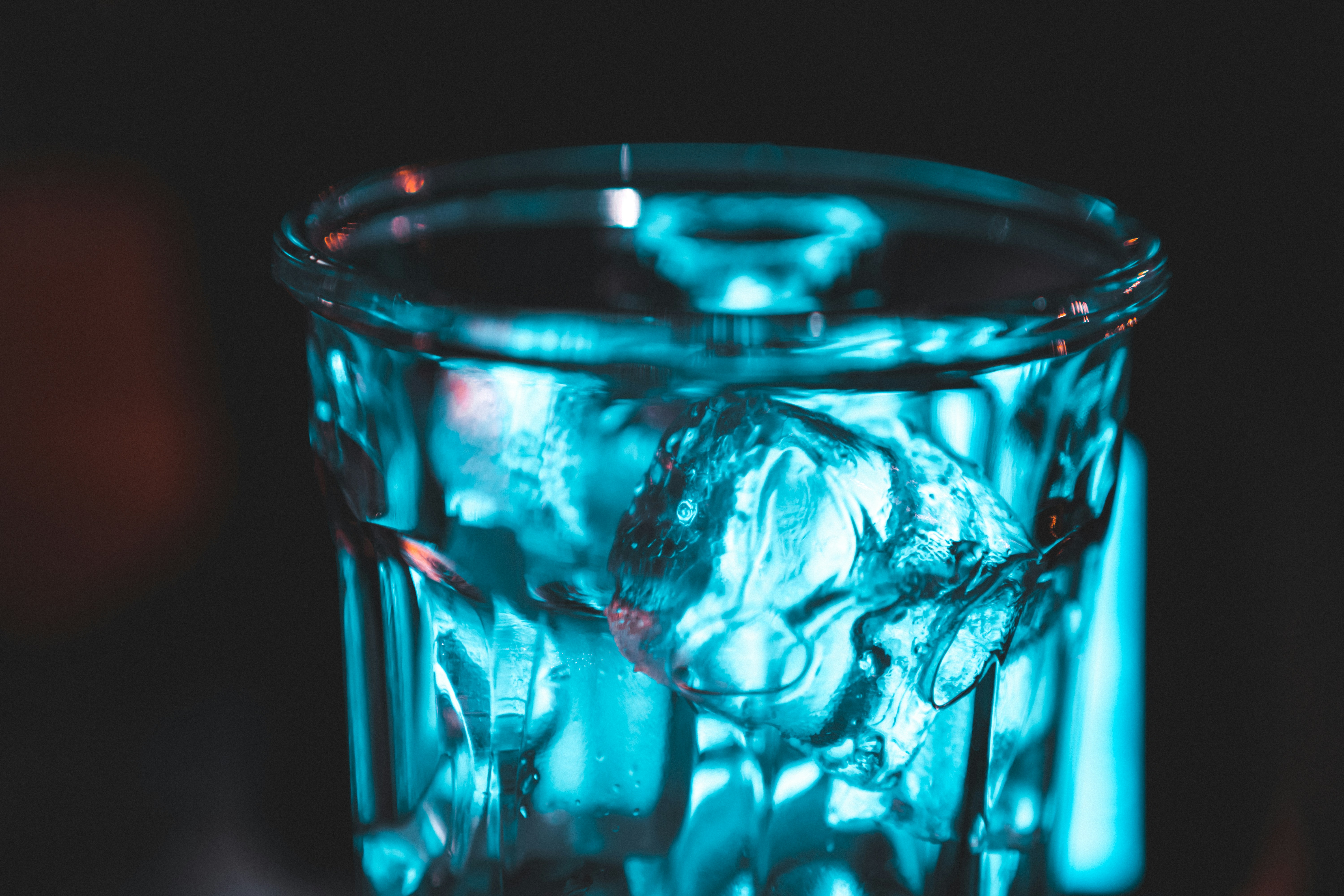 Glass Tumbler with Ice