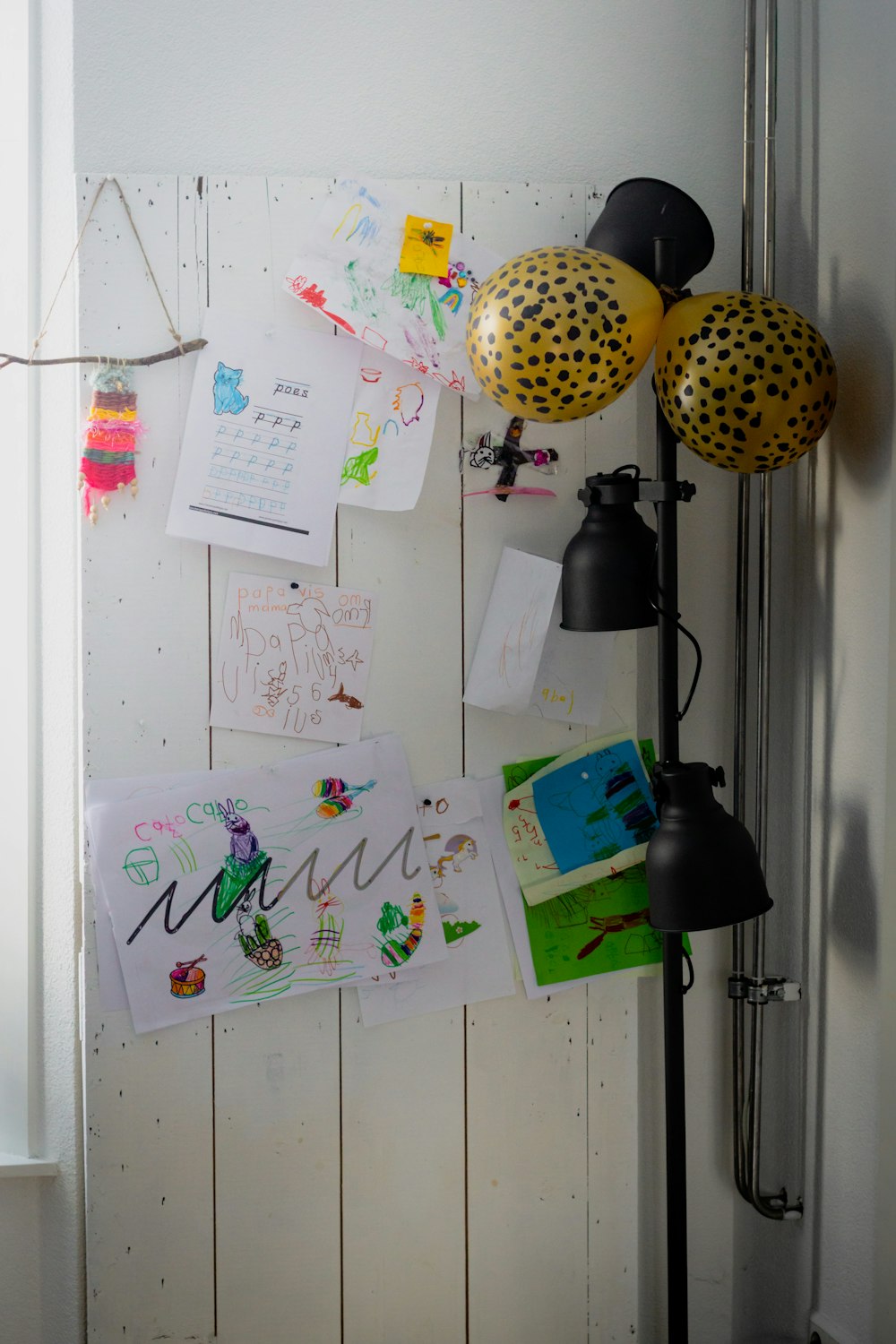 black and yellow pendant lamp