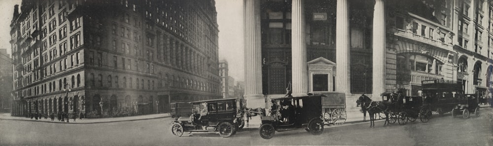 grayscale photo of the Hotel Waldorf-Astoria