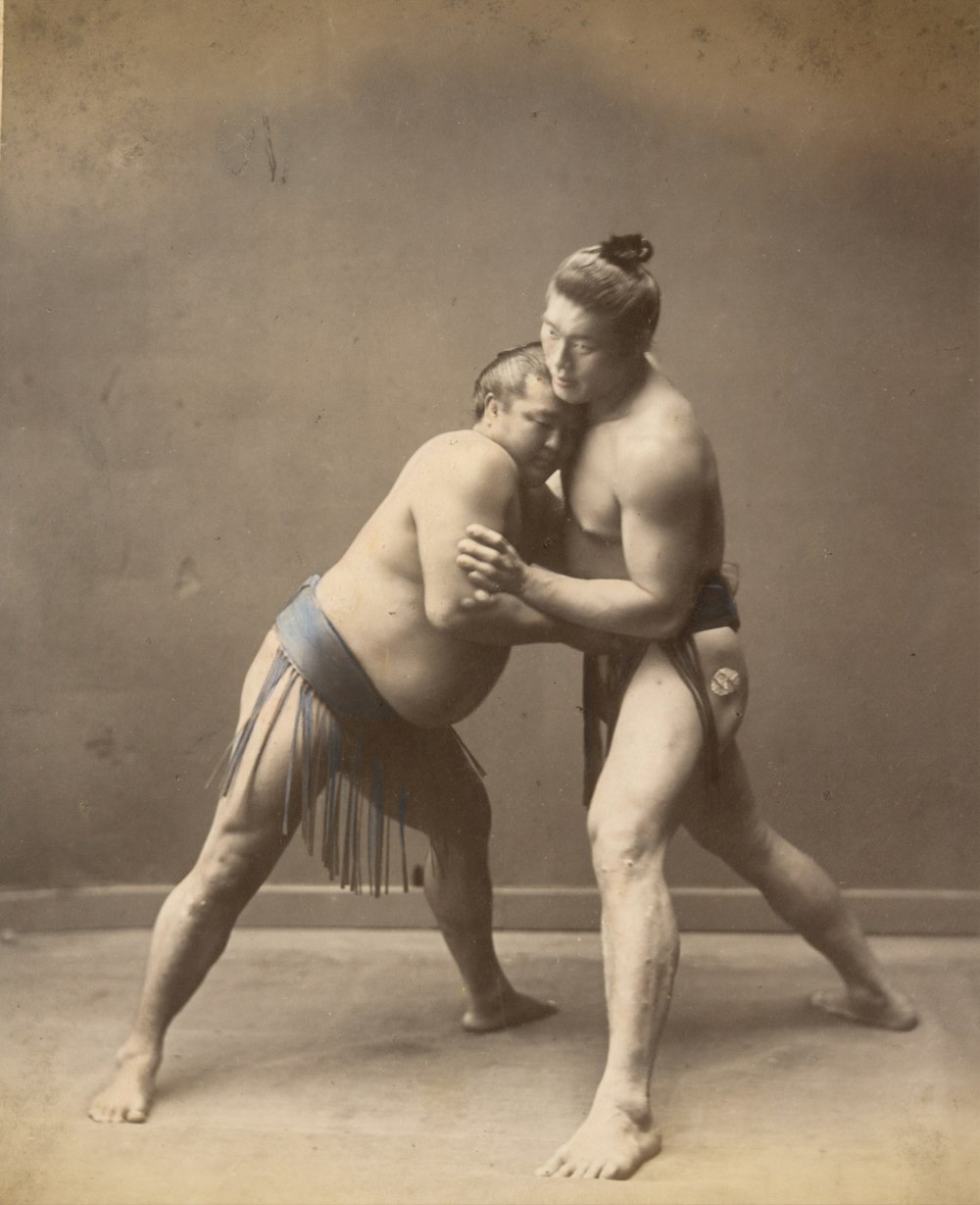 Historisches Bild der Sumo-Ringer im Jahr 1870