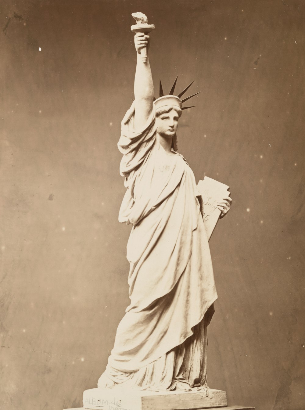 Historical image of the Statue of Liberty