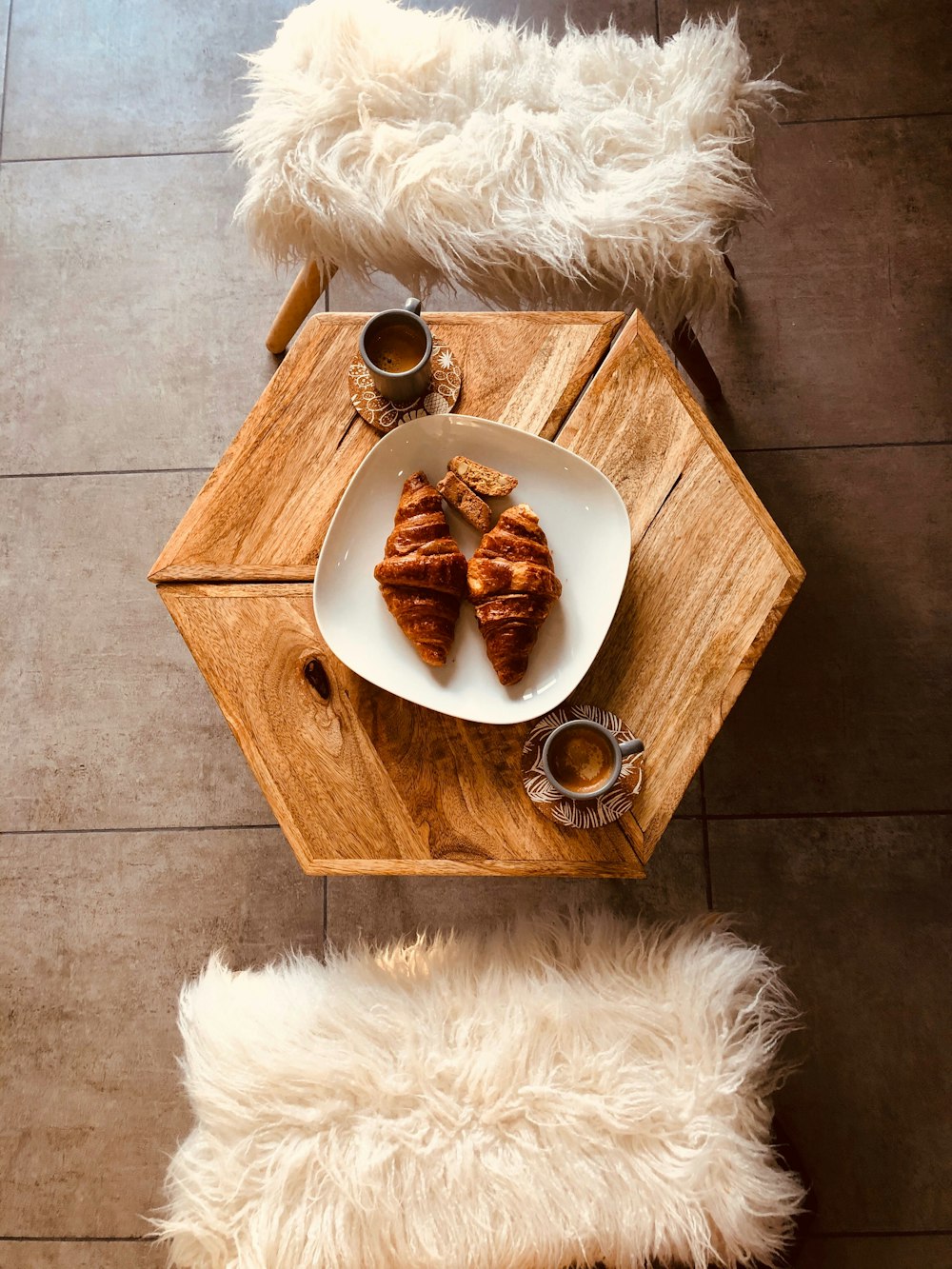 brown wooden tray on brown wooden table