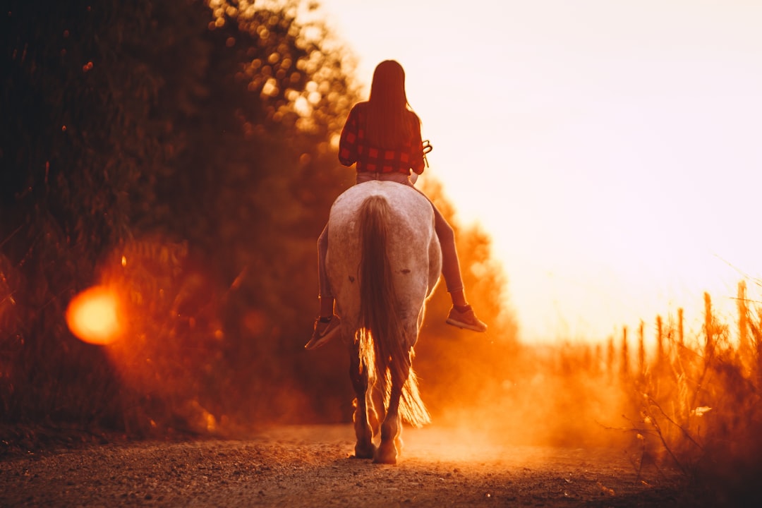 woman in white dress walking on dirt road during sunset