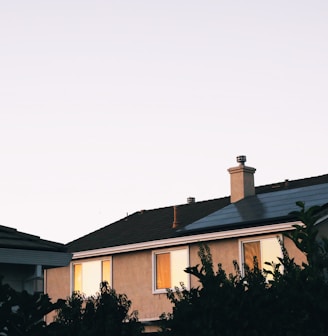 brown and white concrete house