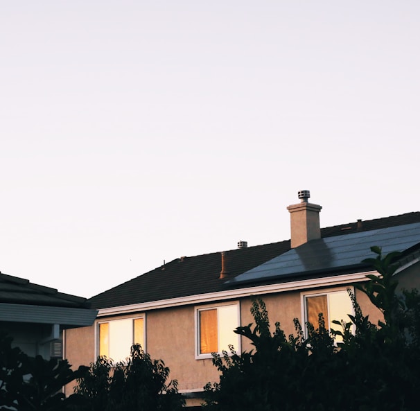 brown and white concrete house