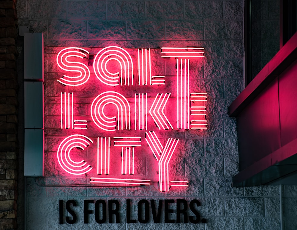 red and white love neon light signage