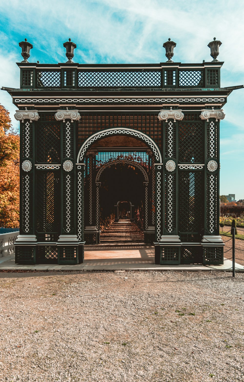 brown and black arch gate