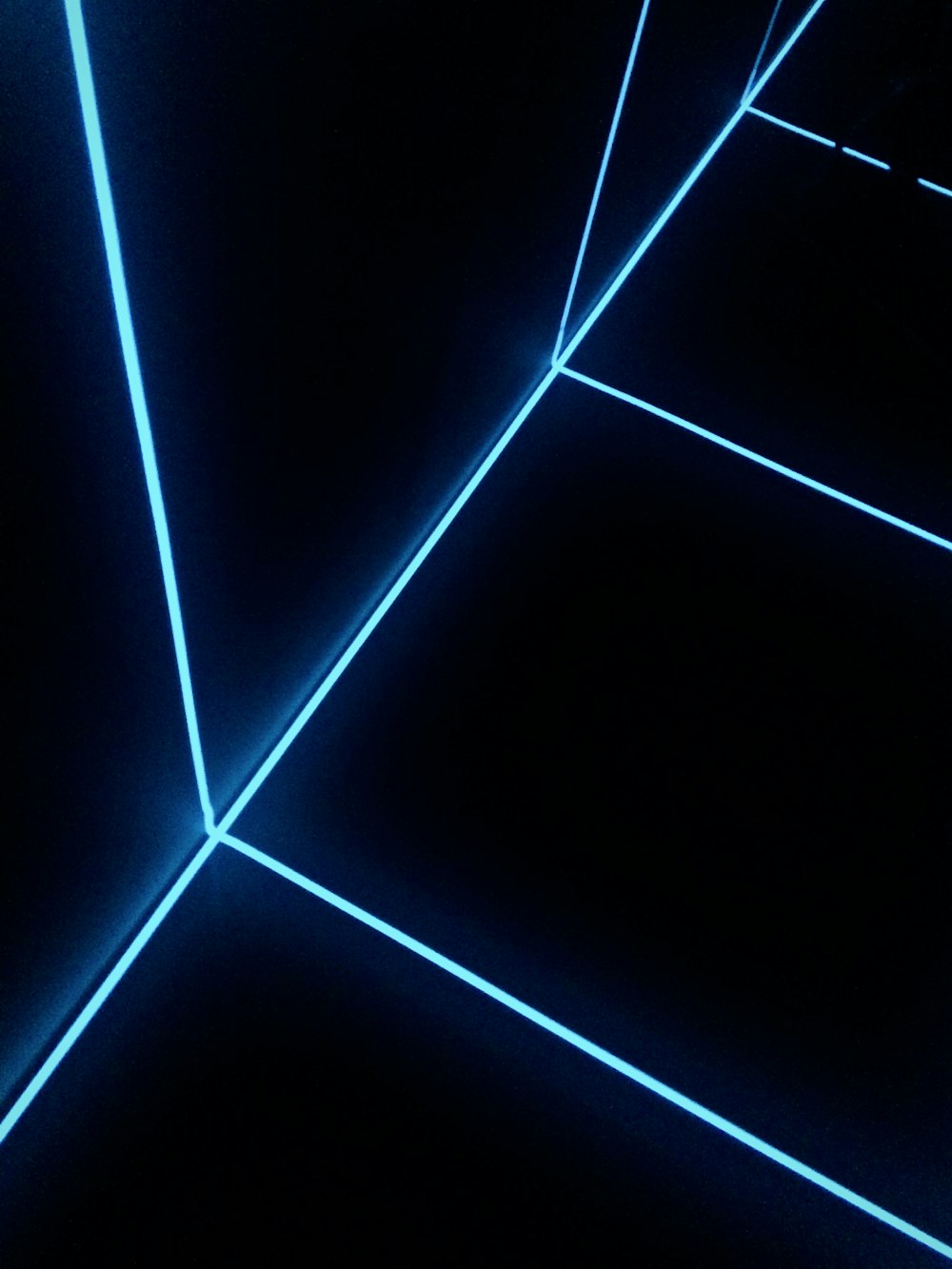 blue light on white background