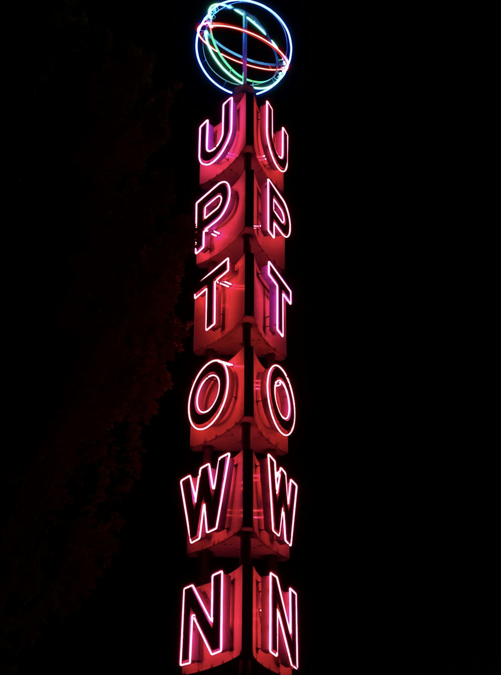 red and white UNK neon light signage