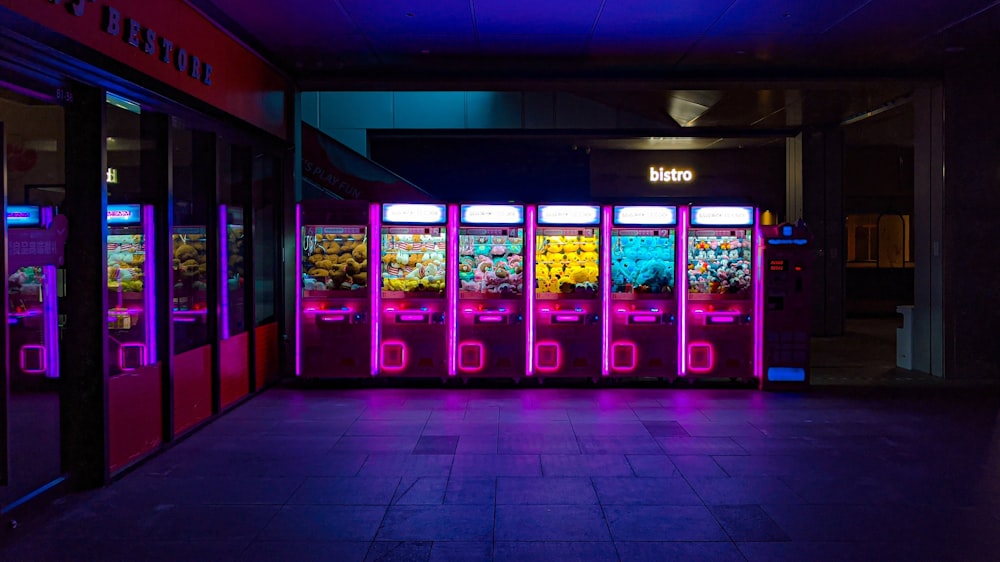blue and black vending machine