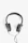 black and silver headphones on white surface