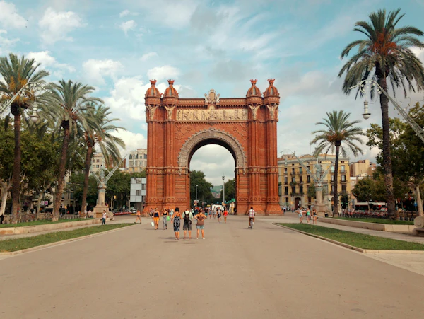 Arc de Triomf, Barcelona's iconic red brick triumphal arch on Passeig de Sant Joan
