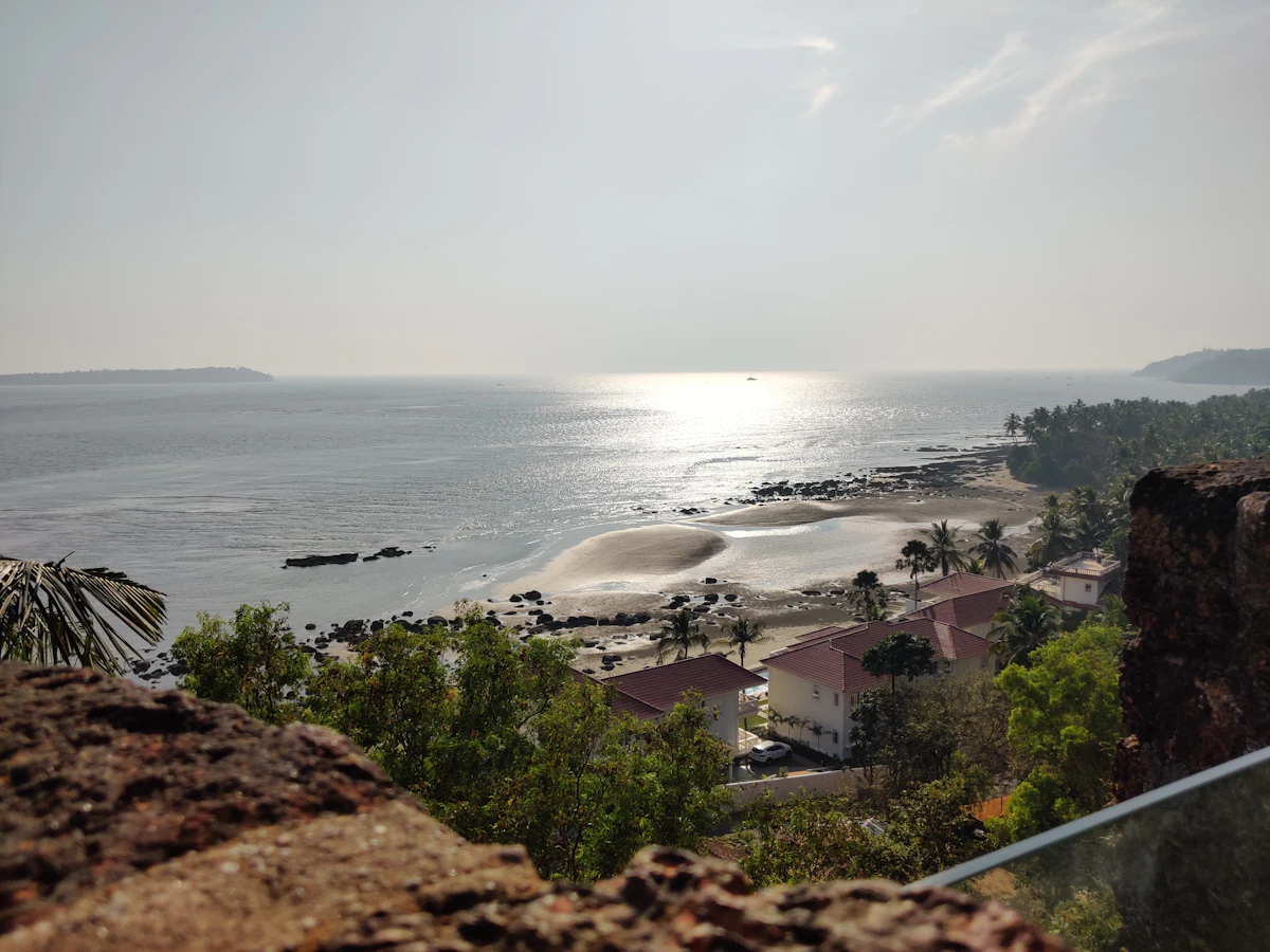 Chapora Fort hill and panoramic sea view in North Goa