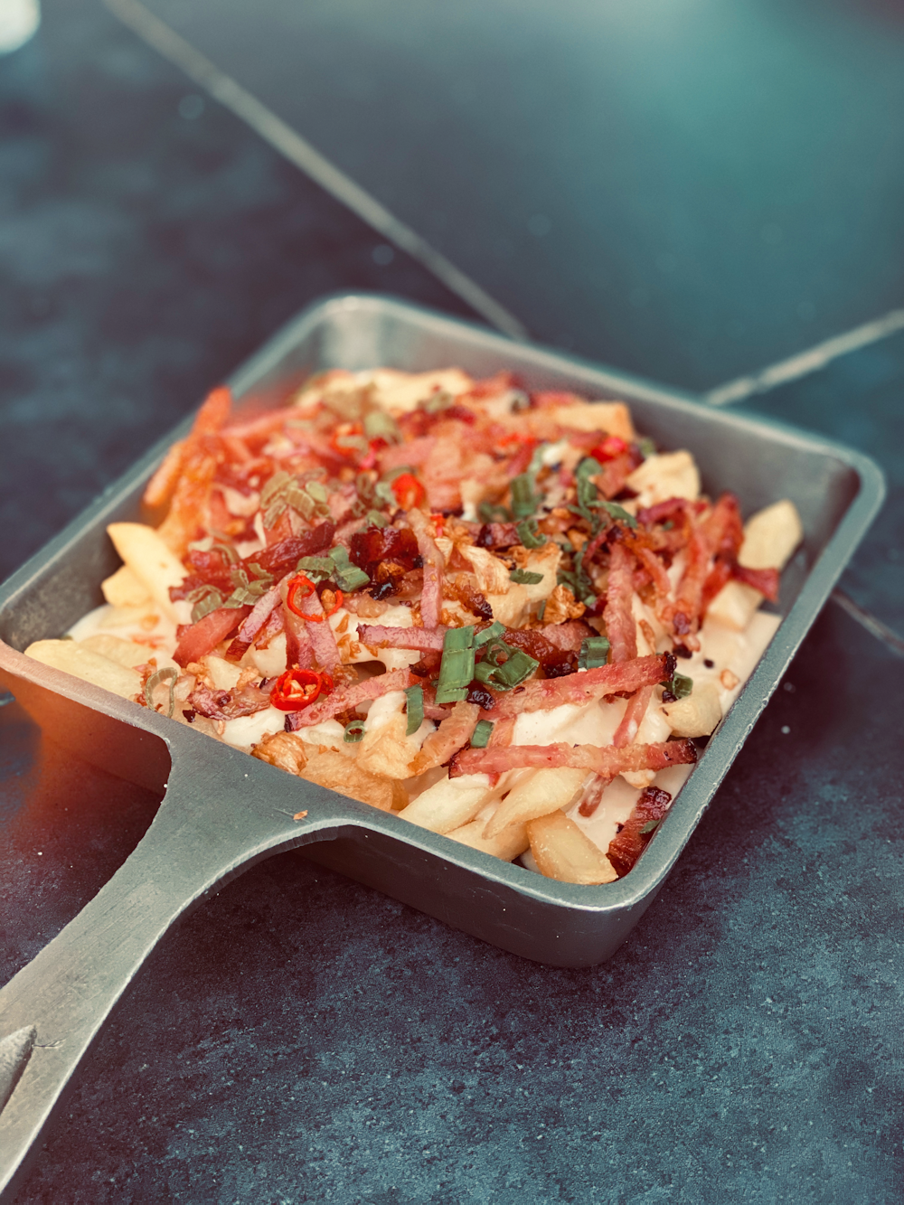 pasta dish in white plastic container