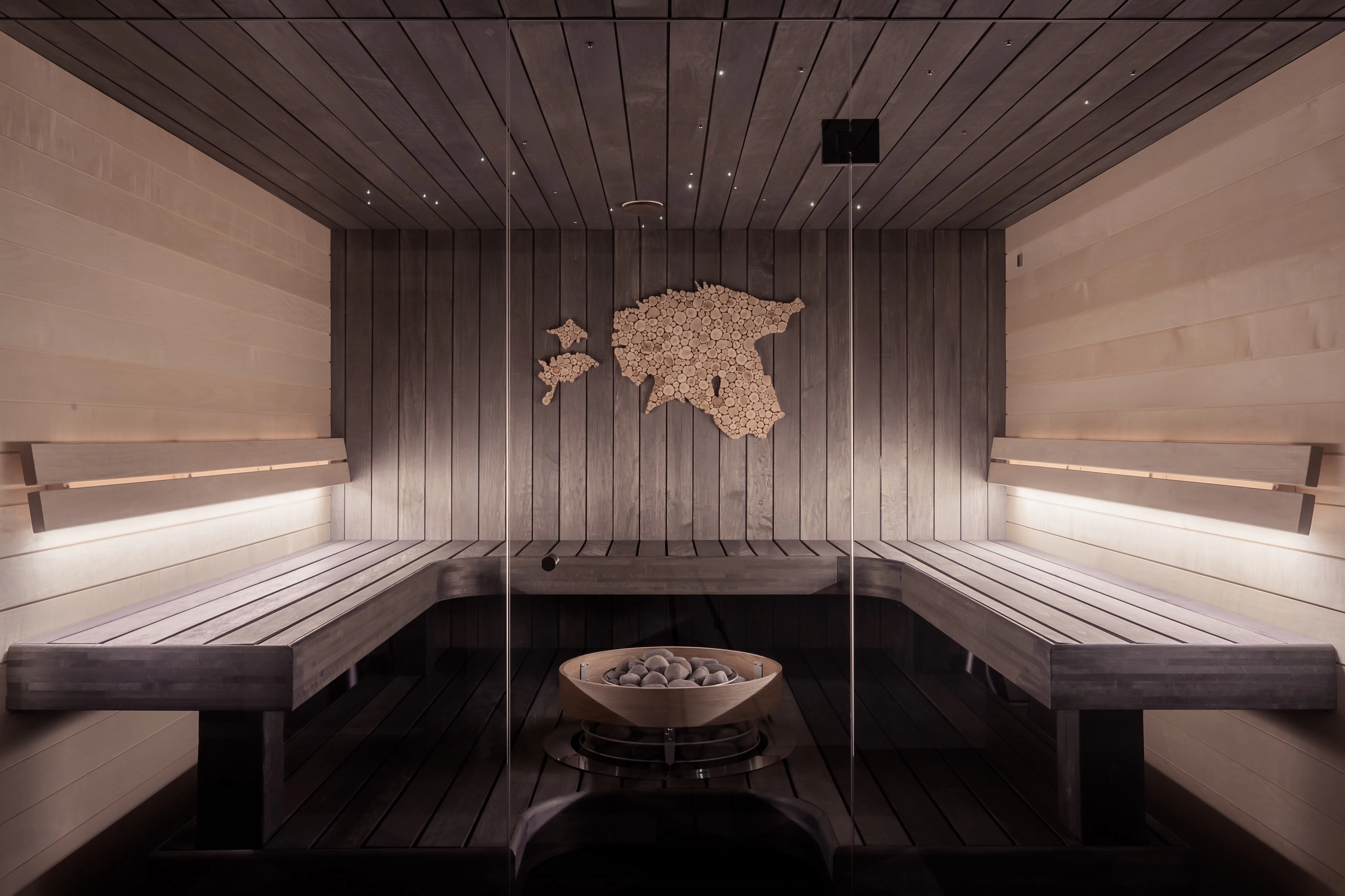 Sauna and steam bath at Anura Spa in Kathmandu