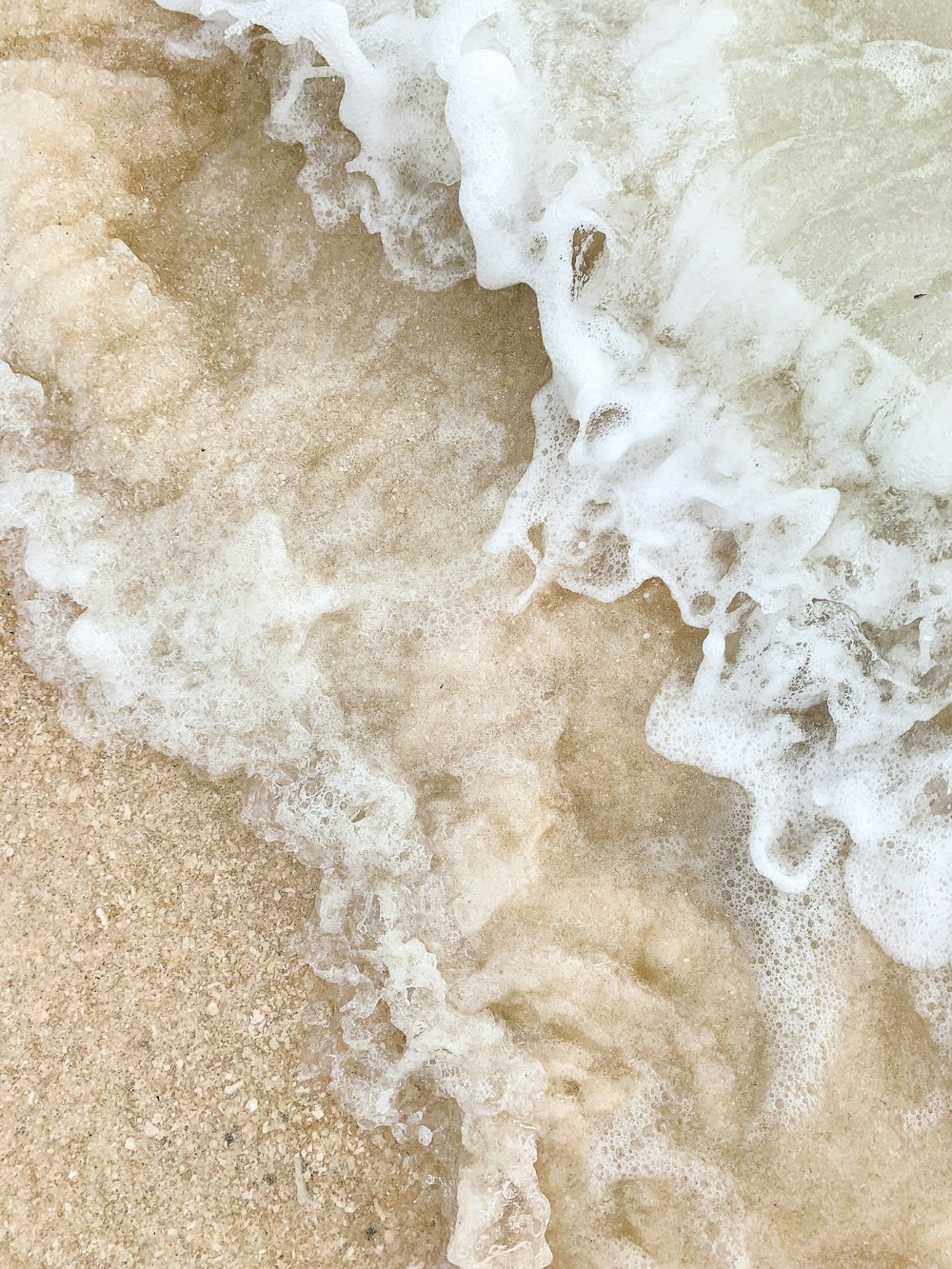 white and brown sand on brown sand