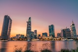 Ho Chi Minh City Vietnam, sunset skyline, accommodation services for cosmetic plastic surgery