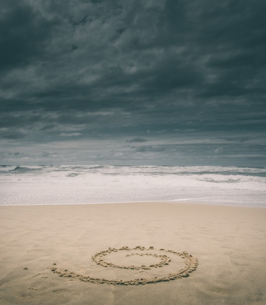 heart shaped on sand during daytime in Moliets-et-Maa France