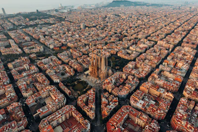 Barcelona skyline with Sagrada Família
