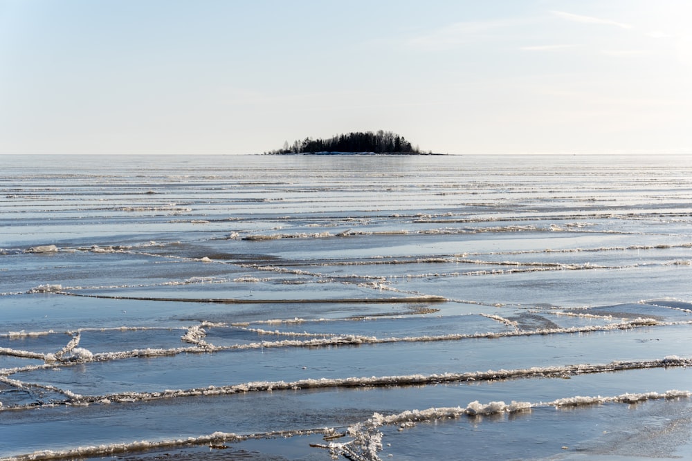 snow covered field during daytime