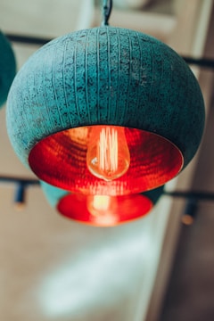 A close-up of a beautifully designed pendant light.