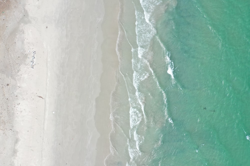 aerial view of sea waves