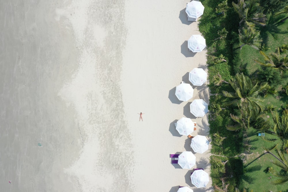 white and blue balloons on white sand