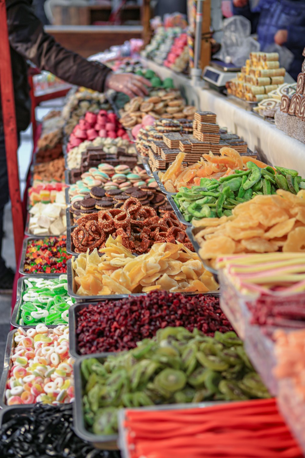 assorted vegetables on display in market