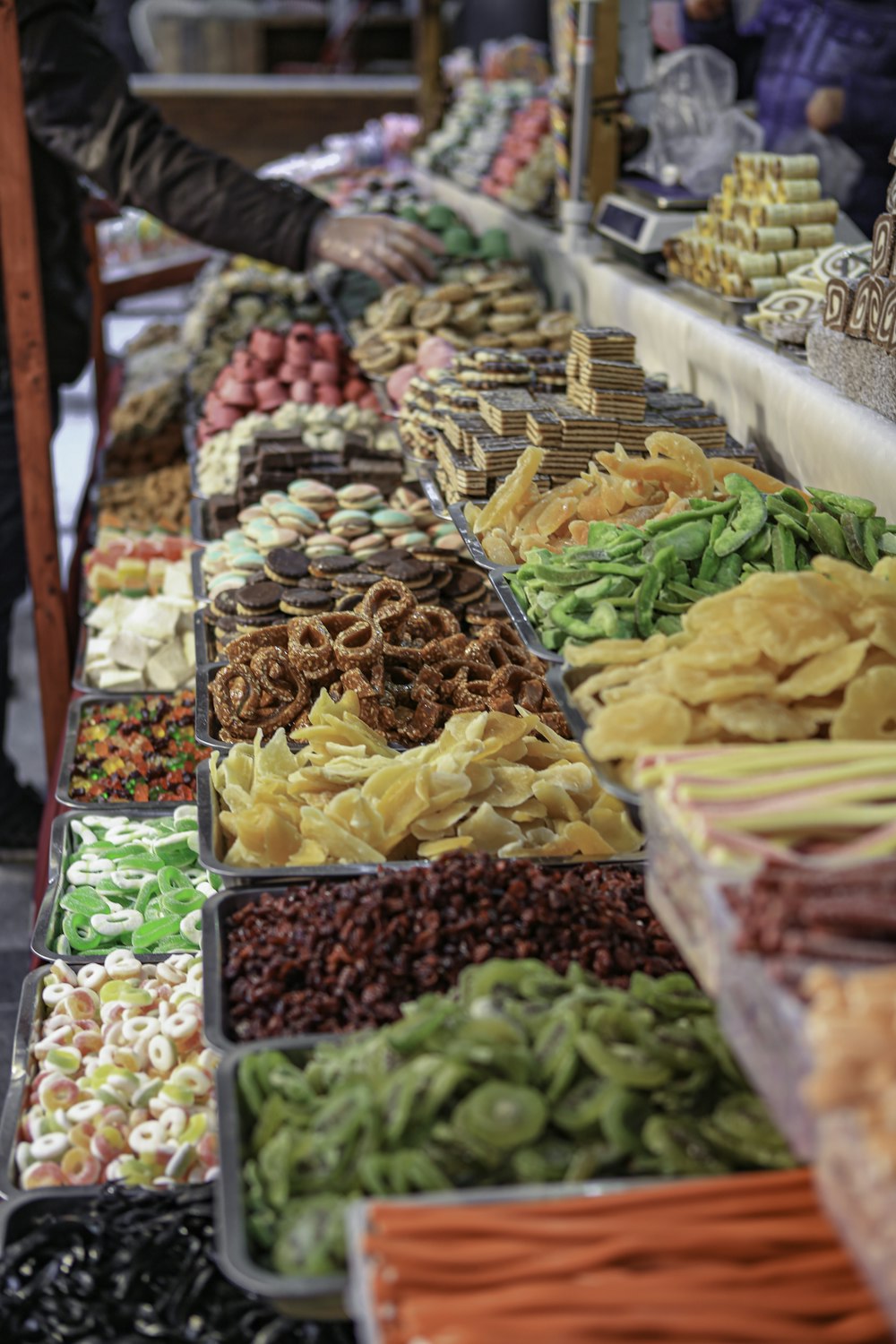 assorted vegetables on display in market