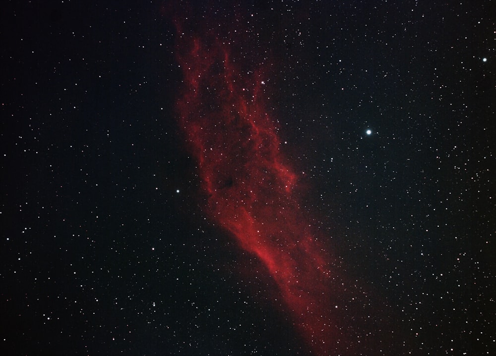 Nuit étoilée rouge et noire