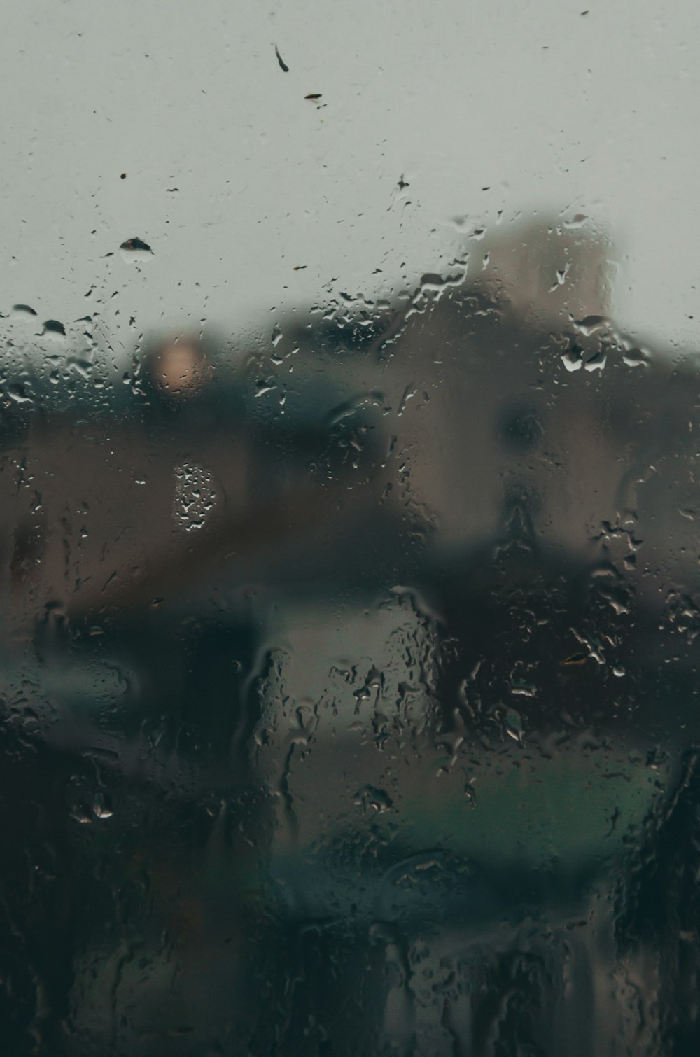 water droplets on glass window