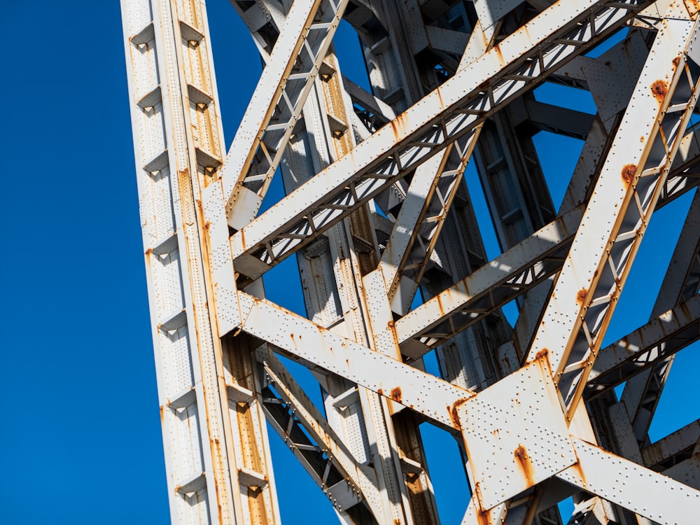 yellow metal frame under blue sky during daytime