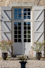white wooden framed glass window