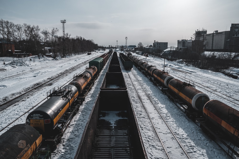 train on rail during daytime