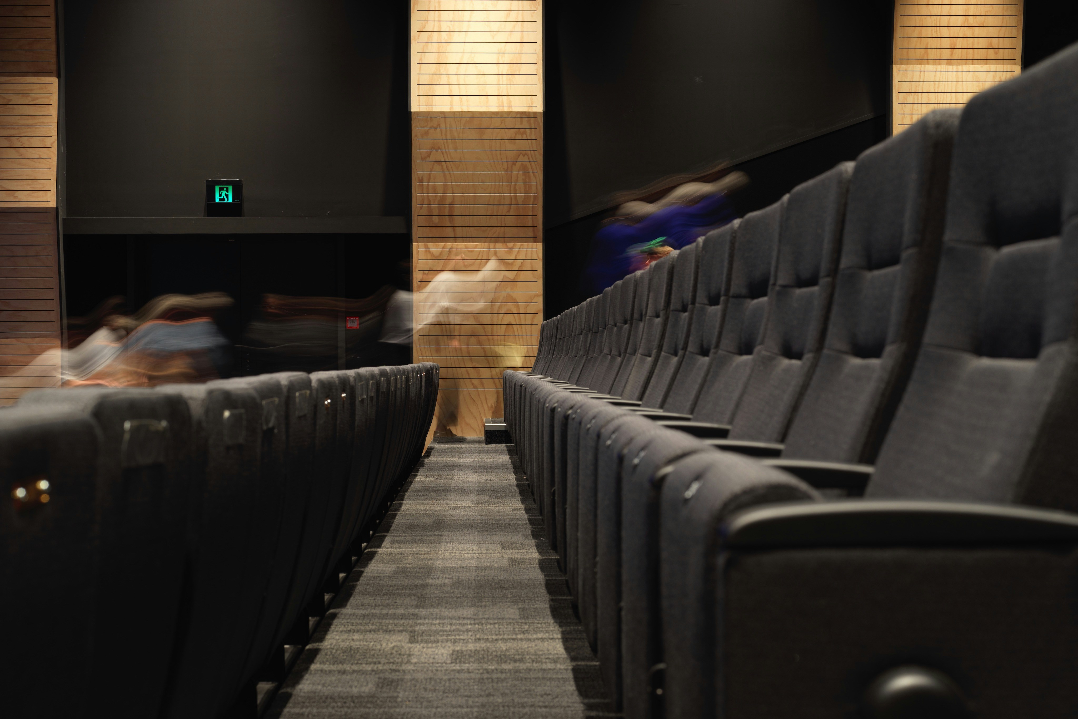 Te Raukura ki Kapiti performing arts centre. People passing through the main theatre.