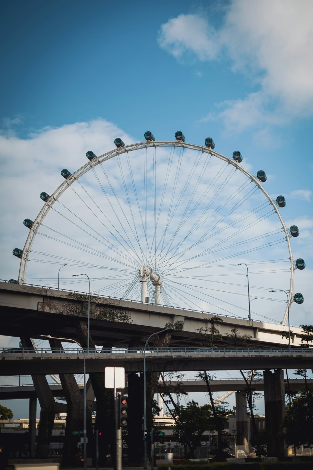 white ferris wheel under blue sky during daytime