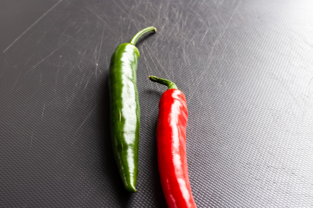 red and green chili peppers
