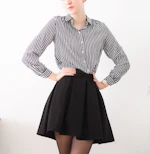 Pleated Silk Midi Skirt