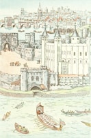 Illustration of 'The Siege of Ardetten' featuring a castle under siege with archers on the walls.