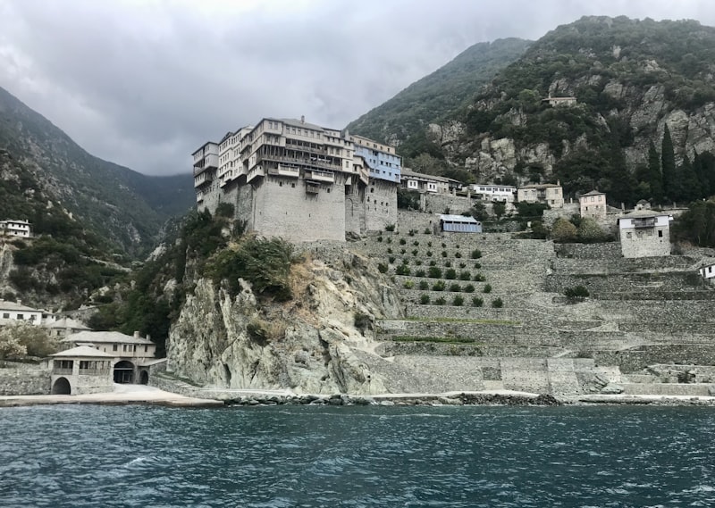Mount Athos View - Ancient monasteries along the coast