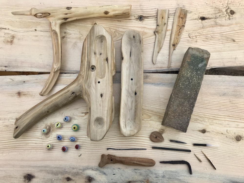 brown wooden clothes pin on brown wooden surface