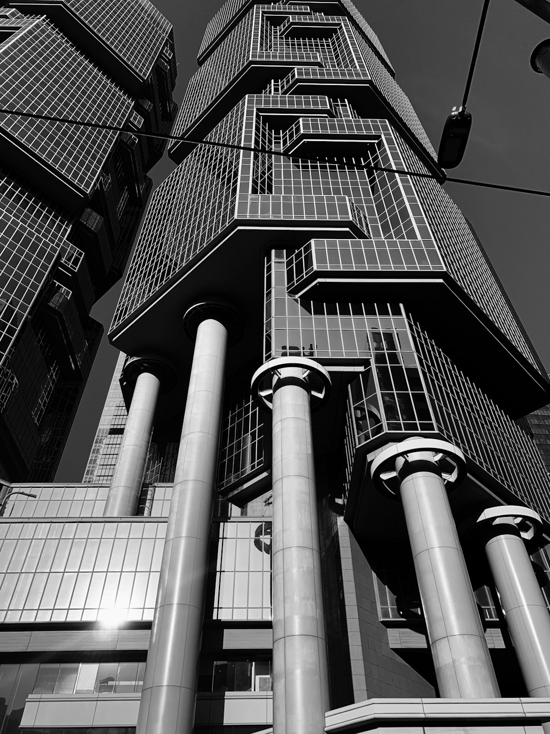 white and black concrete building