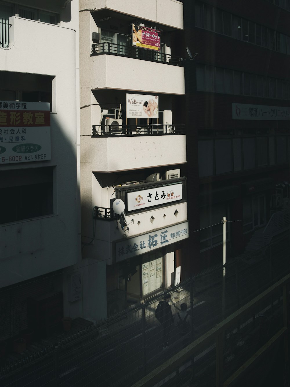 white and black concrete building