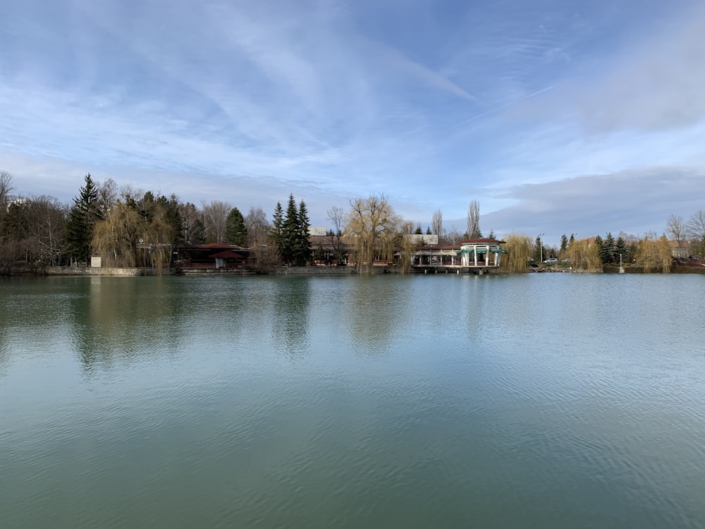 body of water near green trees under blue sky during daytime