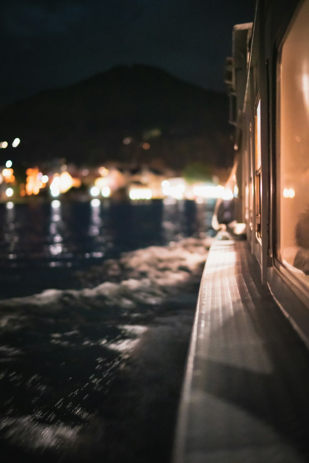 car on road during night time